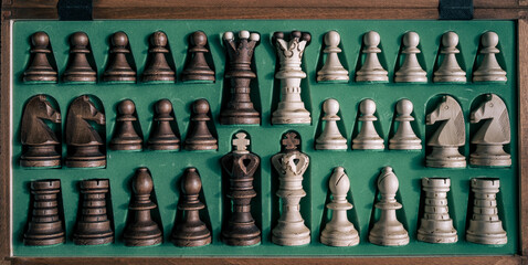 Chess pieces in a case © Sidney vd Boogaard