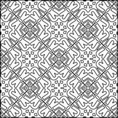  Seamless pattern. Modern stylish texture. Composition from regularly repeating geometrical element. Black and white pattern for web page, textures, card, poster, fabric, textile.