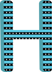 Obraz premium dotted capital letter H, uppercase letter H