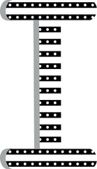 Obraz premium dotted capital letter I, uppercase letter I