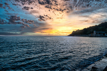 Obraz premium sunset over the sea