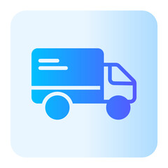 delivery truck gradient icon