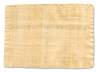 Old papyrus texture isolated on white background