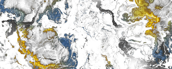 White marble texture background with grey veins, Black marble natural pattern for background, Abstract black white and brown, blue and yellow marble for ceramic wall and floor tiles, It can be used