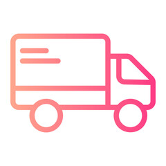 delivery truck gradient icon