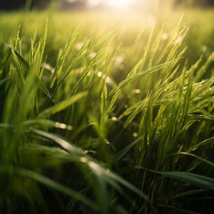 Obraz premium asia rice field, generative ai