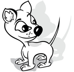 Drawing of a Small Funny Doggy