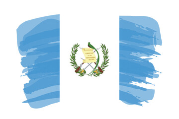 Obraz premium Brush stroke flag of GUATEMALA