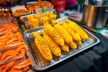 Grilled Corn at the street market on the island