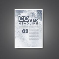 Cover template with watercolor background. Design for your cover, date, postcard, banner, logo.