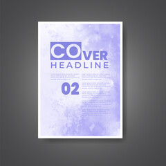 Cover template with watercolor background. Design for your cover, date, postcard, banner, logo.