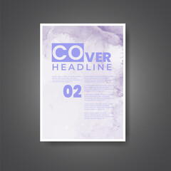 Cover template with watercolor background. Design for your cover, date, postcard, banner, logo.