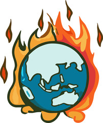 Global warming png graphic clipart design