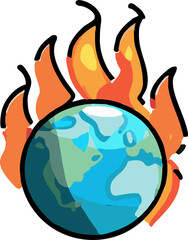Global warming png graphic clipart design