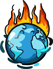 Global warming png graphic clipart design