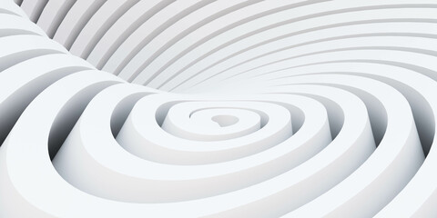 Obraz premium abstract white background with a hypnotic spiral design 3d render illustration