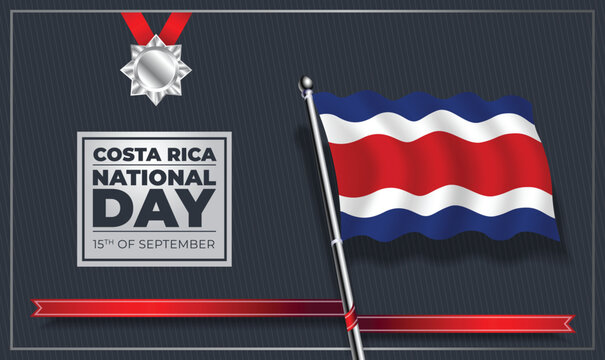 Costa Rica National Day, Vector Template Design