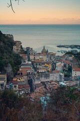 Obraz premium In the Amalfi coast seafaring town of Cetara, famous for anchovies and the colors of the buildings, Salerno, Amalfi coast, Positano.