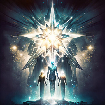 Spiritual energy download from universe, star people, chakra , スピリチュアル, チャクラ, 宇宙人, Generative AI