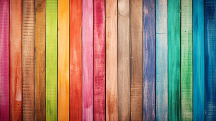 Pastel rainbow color of wood texture background, Genertive Ai