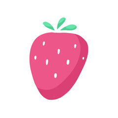 Strawberry Vegetable Sketch Color simple icon Hand-drawn Cartoon Illustration