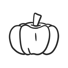 Eggplant Vegetable Sketch Color simple icon Hand-drawn Cartoon Illustration