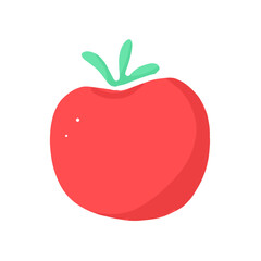 Tomato Vegetable Sketch Color simple icon Hand-drawn Cartoon Illustration