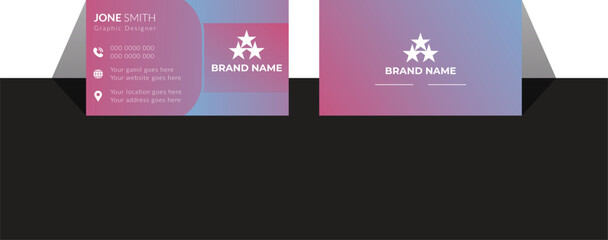 Business Card, Modern business card template, Flat design, Business Card Layout, Double sided business card template, Black business card, White business card design, professional business card