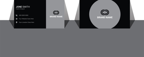 Business Card, Modern business card template, Flat design, Business Card Layout, Double sided business card template, Black business card, White business card design, professional business card