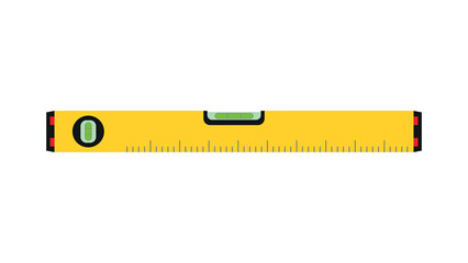 Yellow construction level icon. Flat illustration of yellow construction level vector icon for web