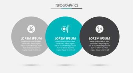 Set Food chopsticks with plate, Kung Pao chicken and Sushi. Business infographic template. Vector