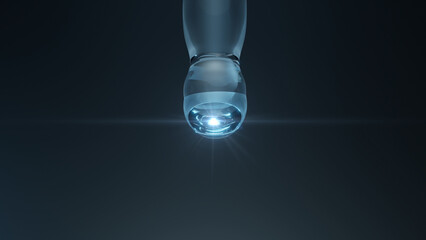 Bubble white serum, cream, and lotion drop into skin cells for UV protection, Ultraviolet shield reflection. repair skin care concept