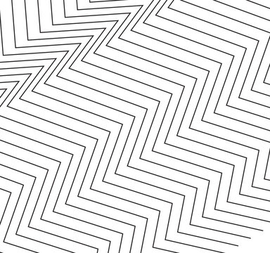 Abstract black and white geometric stripe zic zag lines