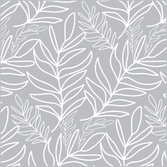 Abstract leaves outline pattern background.