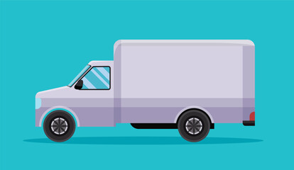 Express delivery truck. delivery vehicle vector illustration
