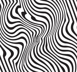 Bold Impressions: Striking Black Line Designs on White Canvas