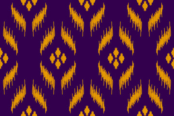 Fabric ikat pattern art. Ethnic seamless pattern traditional. American, Mexican style. Design for background, wallpaper, illustration, fabric, clothing, carpet, textile, batik, embroidery.