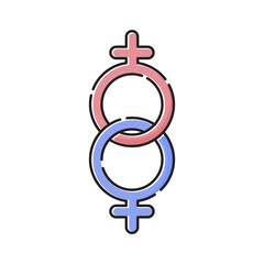 a kind of colorful symbol icon design for pride month