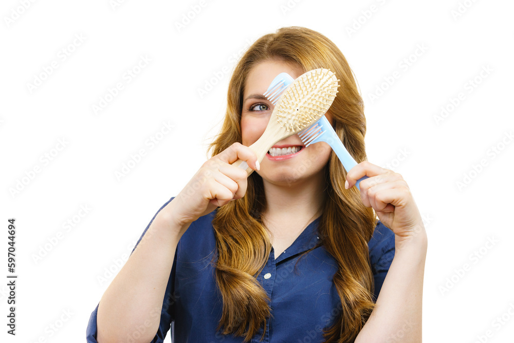 Poster Girl long hair with comb brush