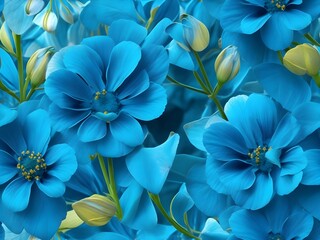 Fototapeta premium Blue flowers background 4