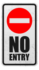 no entry portrait sign illustration