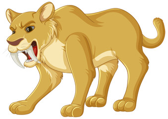 Saber Toothed cat vector