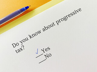 Questionnaire about taxes