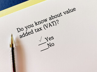 Questionnaire about taxes