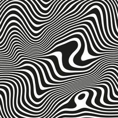  Black waves Lines on White Background, Black stripes on white background.