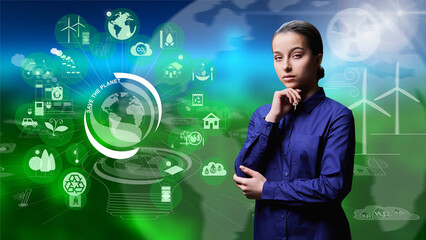 Active youth asks to save the planet, ecology concept