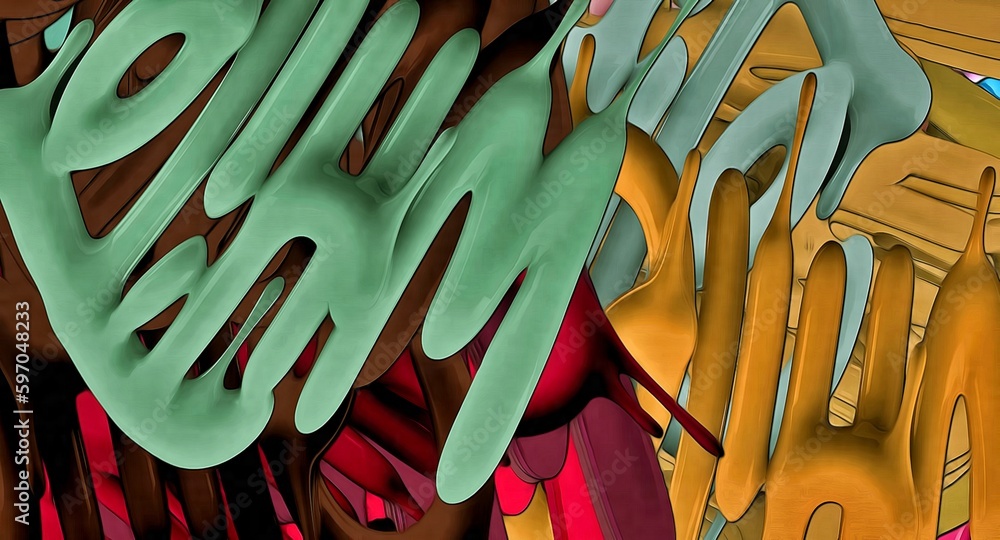 Poster abstract fractal background a computer-generated 2d illustration, texture
