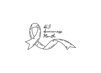 line art of ALS awareness month good for ALS awareness month celebrate. line art. illustration.