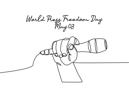 line art of world press freedom day good for world press freedom day celebrate. line art. illustration.