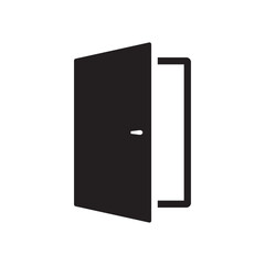 Simple door icon isolated vector illustration.